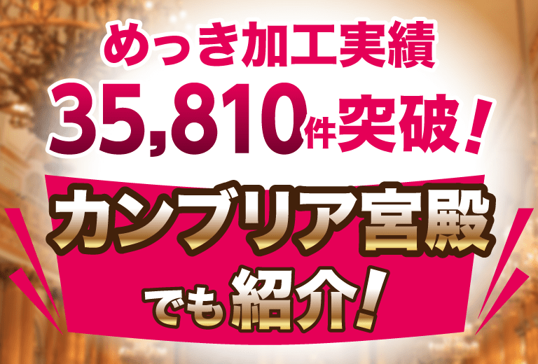 めっき加工実績35,810件突破カンブリア宮殿でも紹介!